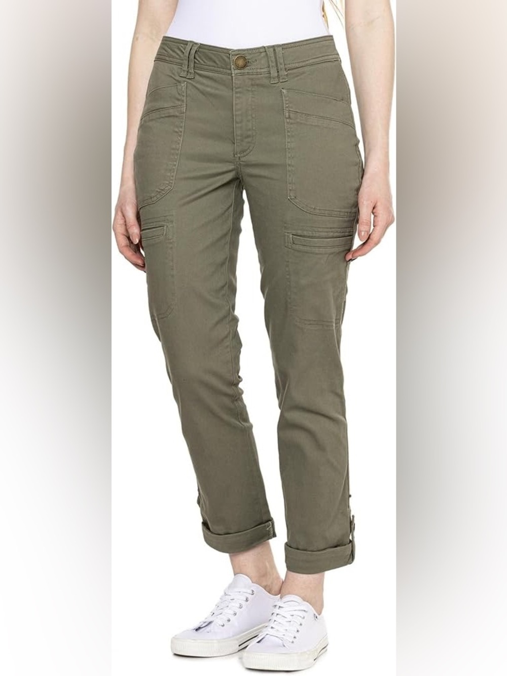 Women’s Democracy Ab Technology High Rise Utility Cargo Pants Size 16 Green Fall